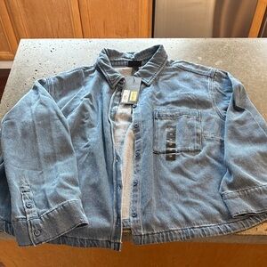 NWT Future collective Denim Blue Shirt Jacket 2X